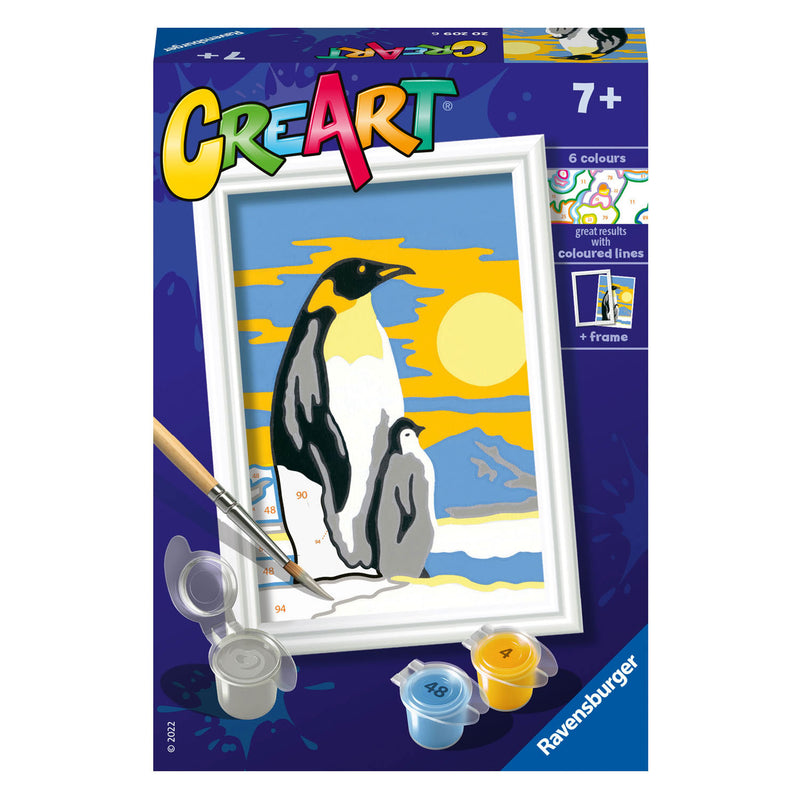Load image into Gallery viewer, Ravensburger creart schilderen op nummer - pinguïn familie
