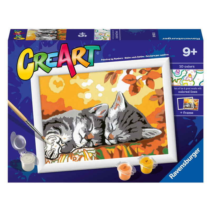 Load image into Gallery viewer, Ravensburger creart schilderen op nummer - herfst katjes
