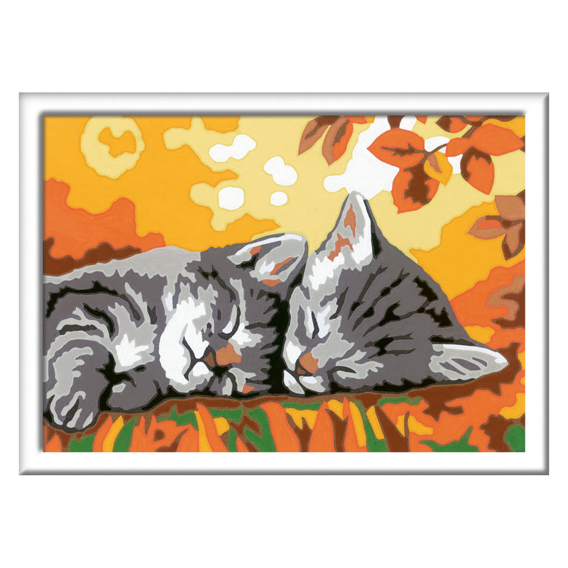 Load image into Gallery viewer, Ravensburger creart schilderen op nummer - herfst katjes
