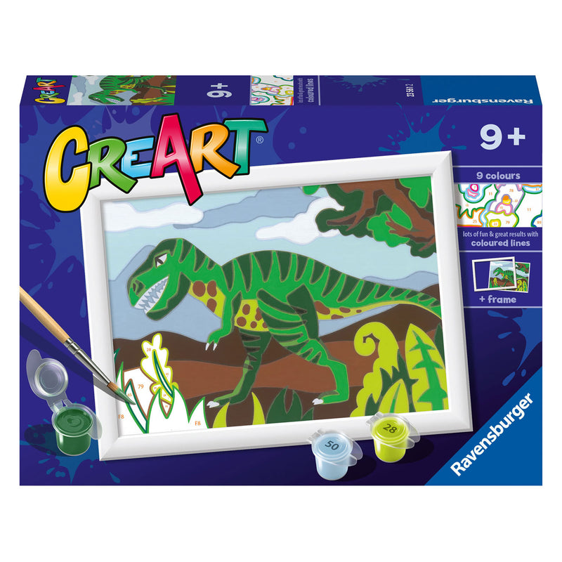 Load image into Gallery viewer, Ravensburger creart schilderen op nummer - dwalende dinosaurus
