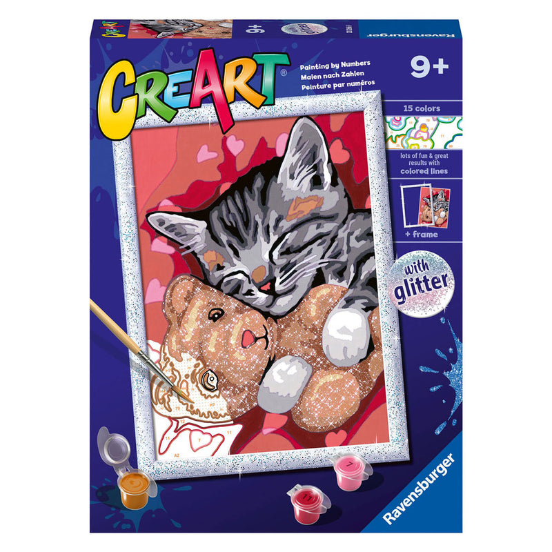 Load image into Gallery viewer, Ravensburger creart schilderen op nummer - vredige kitten
