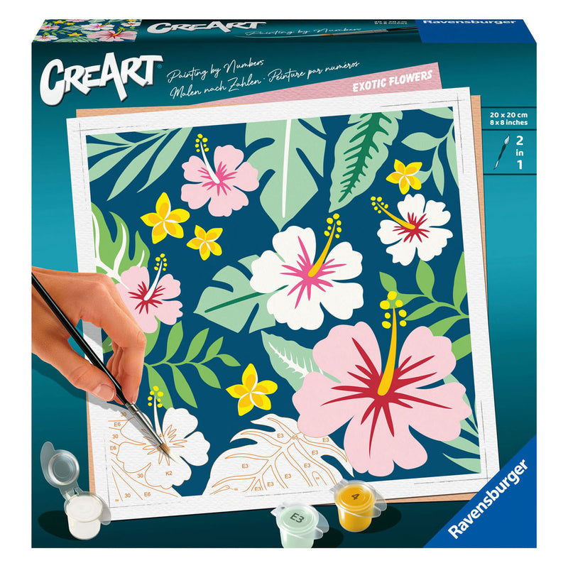 Load image into Gallery viewer, Ravensburger creart schilderen op nummer - exotische bloemen
