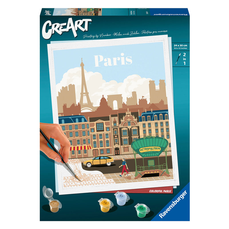 Load image into Gallery viewer, Ravensburger creart schilderen op nummer - kleurrijk parijs
