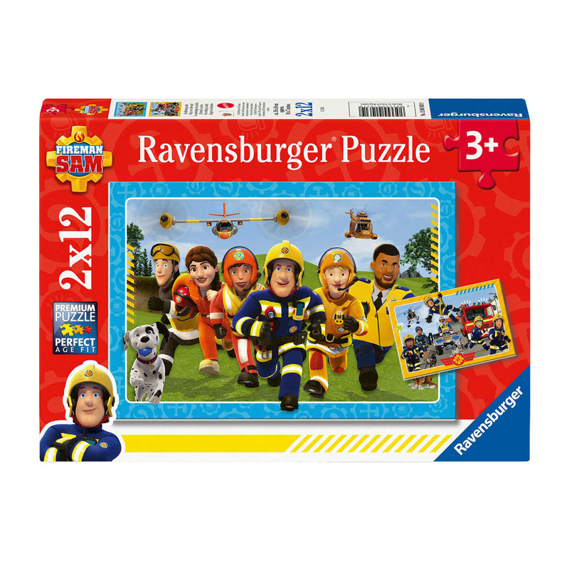 Load image into Gallery viewer, Ravensburger Legpuzzel Brandweerman Sam, 2x12st.
