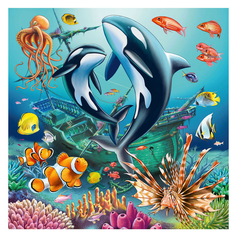 Load image into Gallery viewer, Ravensburger puzzel underwater 3x49 stukjes
