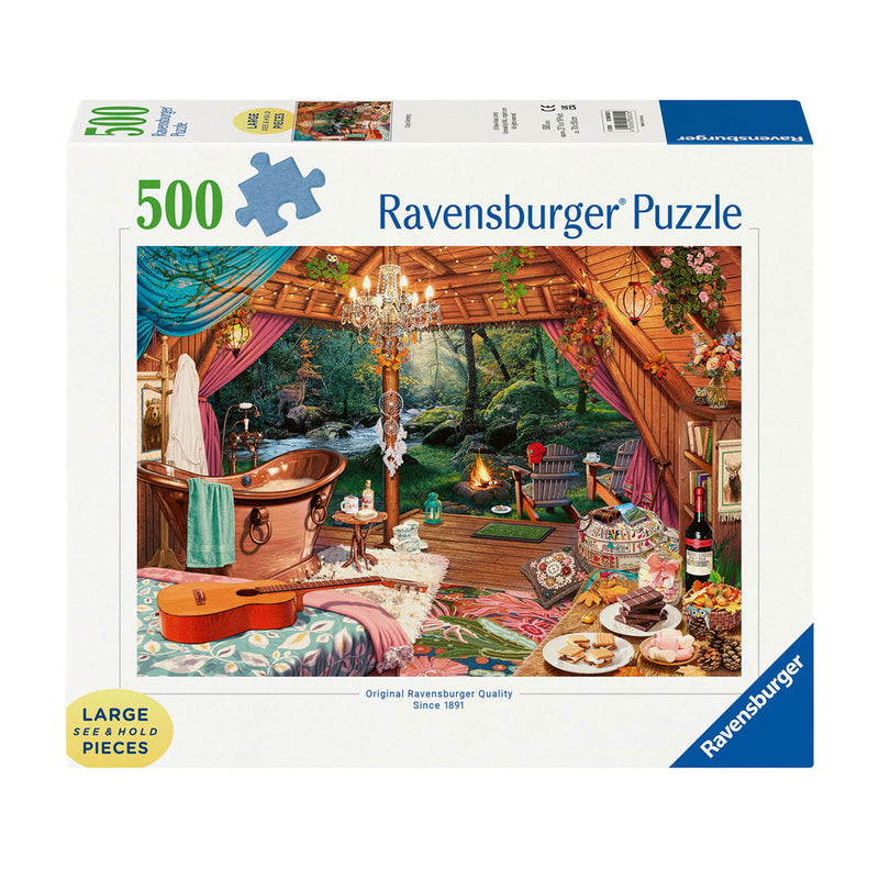 Load image into Gallery viewer, Ravensburger legpuzzel gezellig kamperen, 500st.
