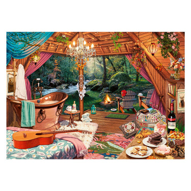 Ravensburger puzzel cozy glamping - legpuzzel - 500 large format stukjes