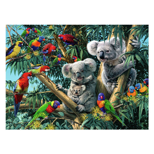 Load image into Gallery viewer, Ravensburger puzzel dieren koalas in de boom - 500 stukjes.
