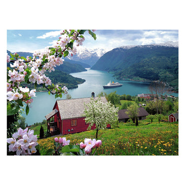Ravensburger puzzel scandinavische idylle - legpuzzel 500 stukjes landschap.