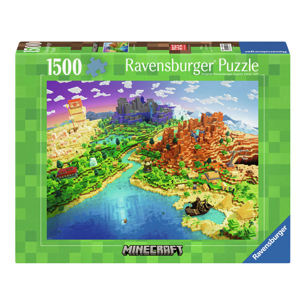 Load image into Gallery viewer, Ravensburger legpuzzel world of minecraft, 1500st.
