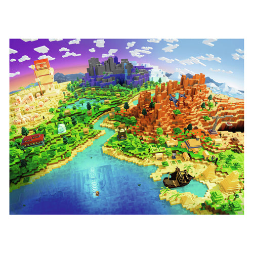 Load image into Gallery viewer, Ravensburger legpuzzel world of minecraft, 1500st.
