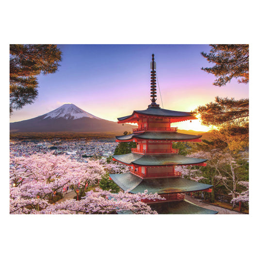 Load image into Gallery viewer, Ravensburger legpuzzel kersenbloesem bij fuji berg, 1000st.
