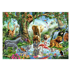 Ravensburger puzzel legpuzzel jungle avontuur - 1000 stukjes dieren.