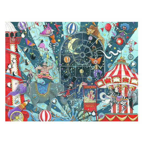 Load image into Gallery viewer, Ravensburger legpuzzel circus 1000 stukjes puzzel volwassenen kinderen.
