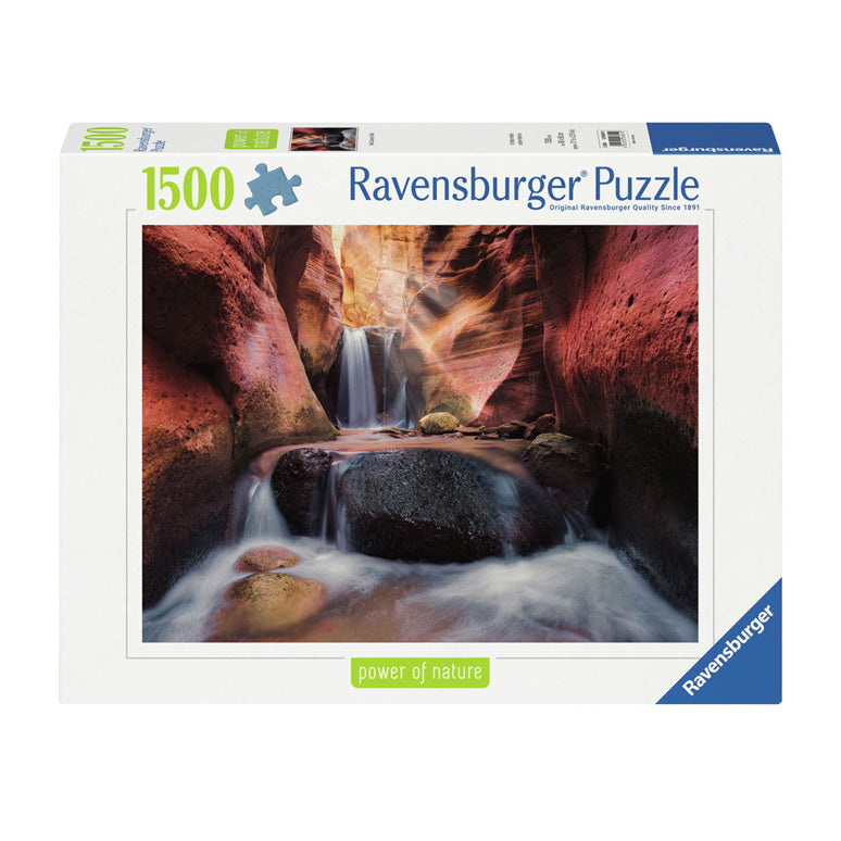 Load image into Gallery viewer, Ravensburger legpuzzel der wasserfall im red canyon, 1500st.
