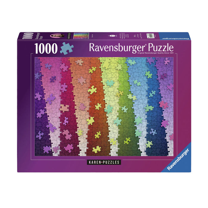 Load image into Gallery viewer, Ravensburger legpuzzel karen puzzles colour by colour, 1000st.
