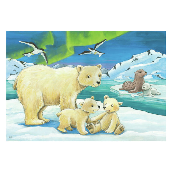 Load image into Gallery viewer, Ravensburger puzzel jonge dieren uit de hele wereld - 2 x 12 stukjes
