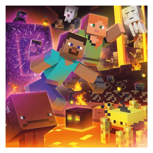 Load image into Gallery viewer, Ravensburger legpuzzel minecraft biomes, 3x49st.

