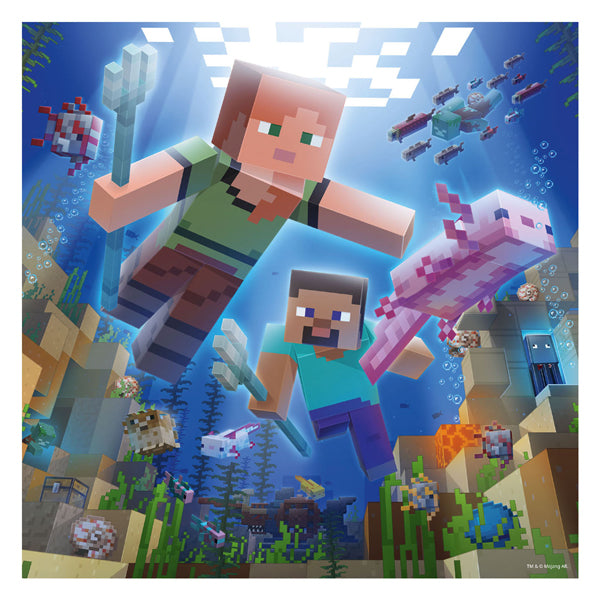 Load image into Gallery viewer, Ravensburger legpuzzel minecraft biomes, 3x49st.
