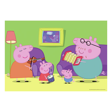Ravensburger puzzel thuis bij peppa pig - twee puzzels - 12 stukjes - kinderpuzzel