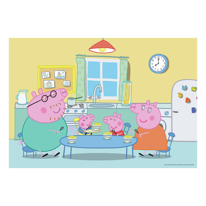 Load image into Gallery viewer, Ravensburger puzzel thuis bij peppa pig - twee puzzels - 12 stukjes - kinderpuzzel
