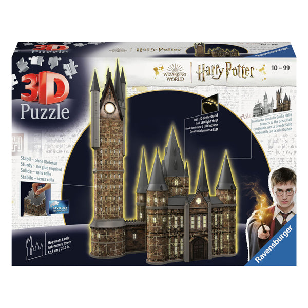 Load image into Gallery viewer, Ravensburger 3d puzzel hogwarts astronomie toren (night edition), 540st.
