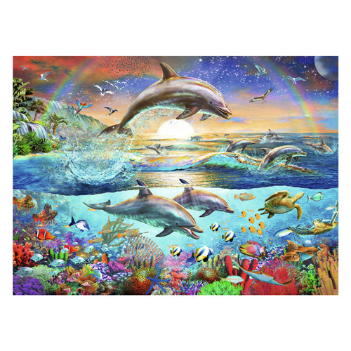 Load image into Gallery viewer, Ravensburger puzzel dolfijnenparadijs - legpuzzel - 300 stukjes
