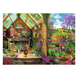 Ravensburger puzzel blik in het tuinhuis - legpuzzel - 300 stukjes extra groot