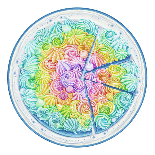 Load image into Gallery viewer, Ravensburger legpuzzel rond rainbow cake, 500st.
