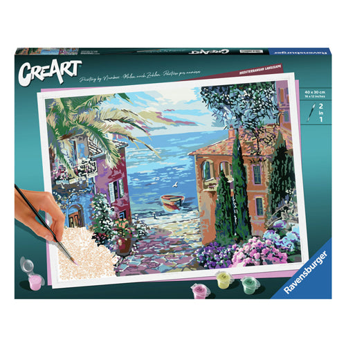 Load image into Gallery viewer, Ravensburger creart schilderen op nummer mediterranean landscape
