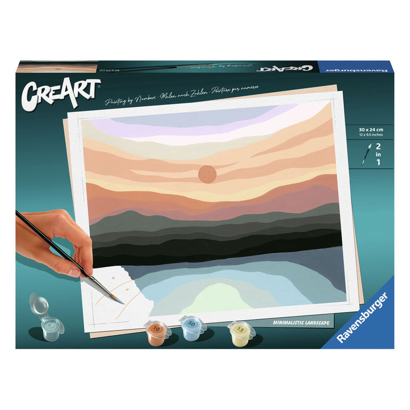 Load image into Gallery viewer, Ravensburger creart schilderen op nummer - minimalistisch landschap
