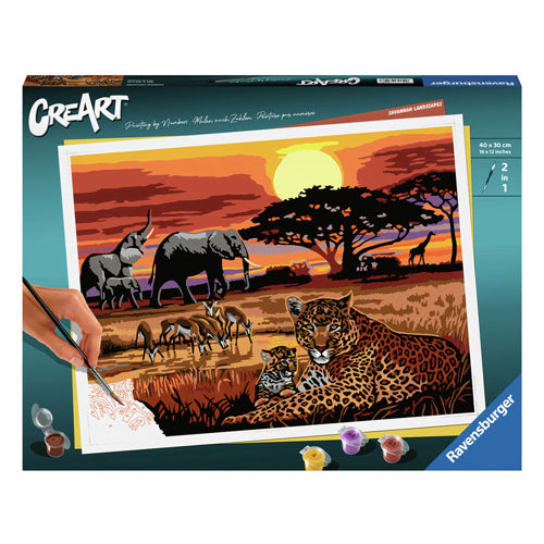 Ravensburger creart schilderen op nummer - savannah landscapes