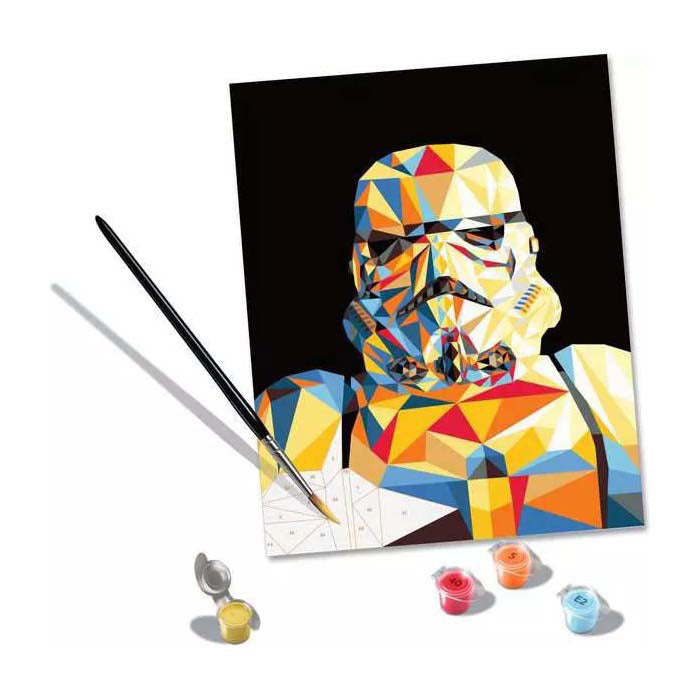 Load image into Gallery viewer, Ravensburger schilderen op nummer star wars stormtrooper creatief pakket.
