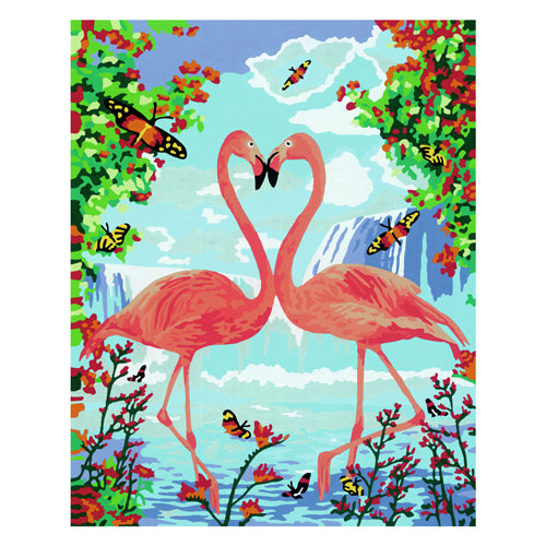 Load image into Gallery viewer, Ravensburger schilderen op nummer ravensburger creart schilderen op nummer - flamingo love
