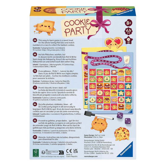 Ravensburger cookie party - roll write spel