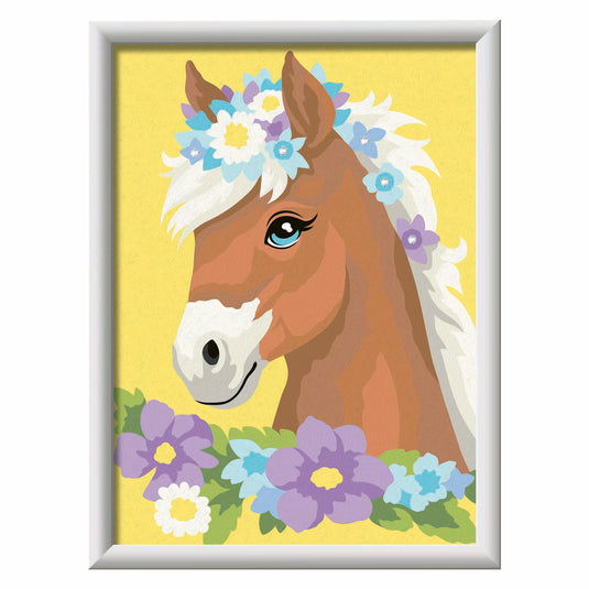 Ravensburger creart schilderen op nummer - paard met bloemen
