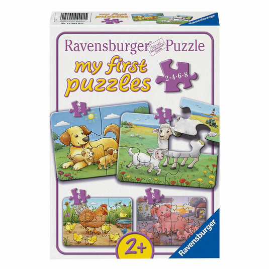 Ravensburger legpuzzel mijn eerste puzzels 4in1 boerderijdieren families