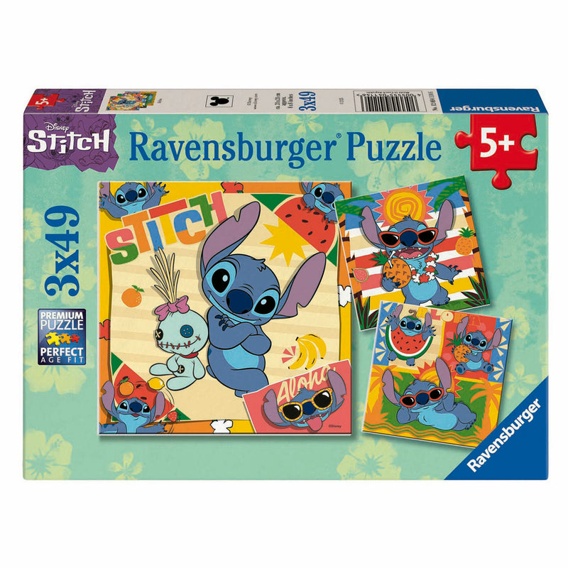 Load image into Gallery viewer, Ravensburger legpuzzel disney stitch, 3x49st.
