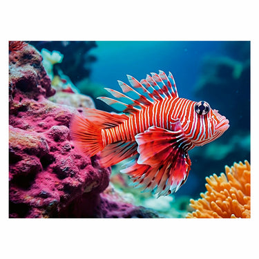 Merkloos sans marque ravensburger legpuzzel colorful animals rode koraalduivel, 500st.