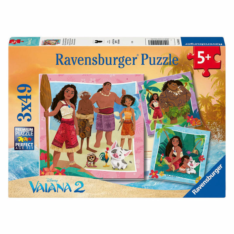 Load image into Gallery viewer, Ravensburger legpuzzel disney vaiana 2, 3x49st.
