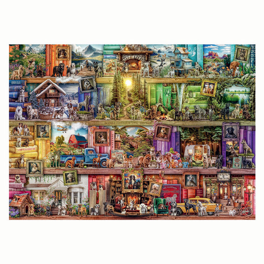 Ravensburger legpuzzel the library of dogs, 1000st.