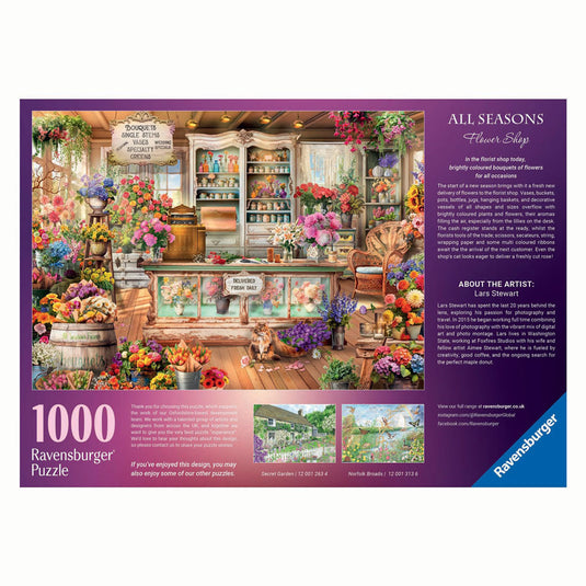 Ravensburger legpuzzel all seasons flowershop, 1000st.
