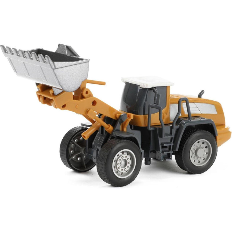 Load image into Gallery viewer, Toi-toys bulldozer metal junior 1:55 staal geel grijs
