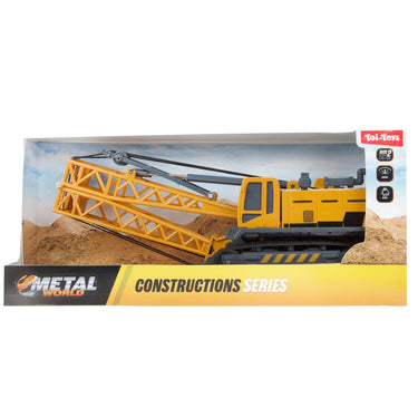 Toi-toys metal kraanwagen met rupsbanden 1:55 - speelgoedvoertuig voor kinderen vanaf 3 jaar