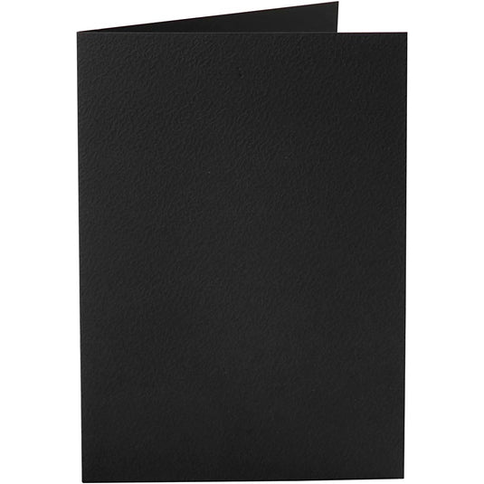 Creativ company kaarten, afmeting kaart 10,5x15 cm, 220 gr, zwart, 10 stuk 1 doos