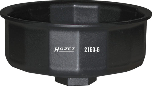 Hazet oliefitersleutel 2169-6 · 1 2 inch (12,5 mm) vierkant hol · buiten-16-kant-profiel · sw 86 mm