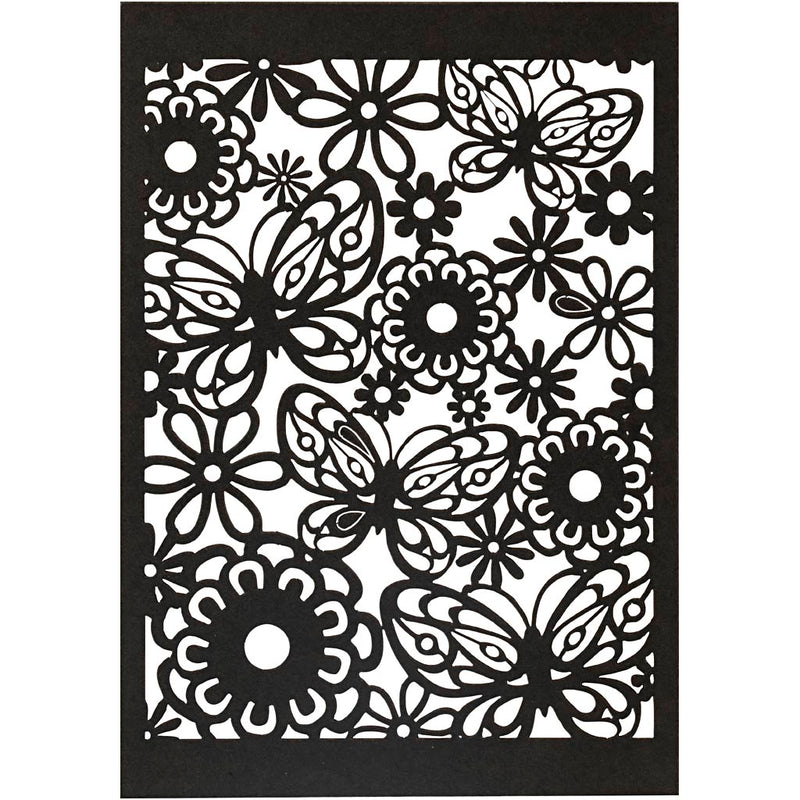 Load image into Gallery viewer, Creativ company patroonkarton, vel 10,5x15 cm, 200 gr, zwart, 10 stuk 1 doos
