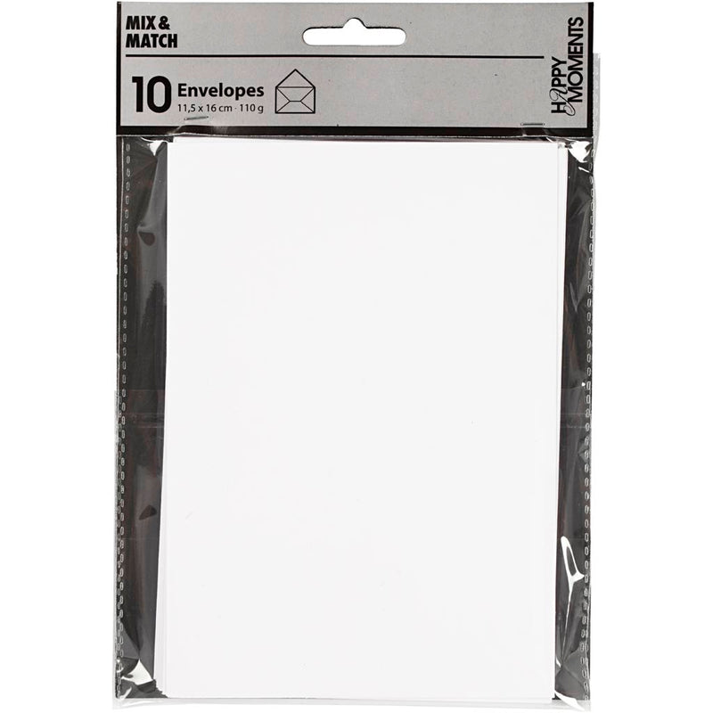 Load image into Gallery viewer, Creativ company https: www.cchobby.nl enveloppen-afmeting-envelop-11-5x16-cm-110-wit-10-stuk-1-doos
