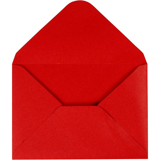 Creativ company enveloppen, afmeting envelop 11,5x16 cm, 110 gr, rood, 10 stuk 1 doos