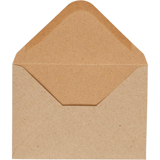 Creativ company enveloppen, afmeting envelop 11,5x16 cm, 110 gr, naturel, 10 stuk 1 doos